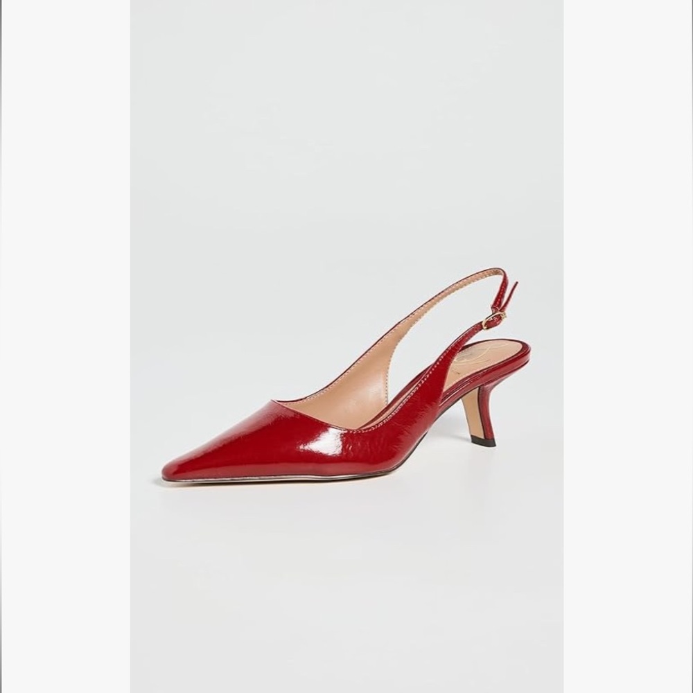 Sam Edelman Red Patent Bianka Slingback Pumps.